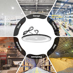 2 Pack 600W UFO LED High Bay Lights,120VAC IP66 Waterproof,92000LM 5000K Daylight, 2750W MH/HPS with Plug Commercial Bay Lighting for Barn,Gym,Factory,Warehouse,Shop,Workshop,Gym