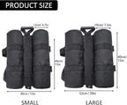 Extra Large Canopy Weight Bags(320 lbs) Set of 4, Heavy Duty Leg Gazebo Extra Large Weights Sand Bags for Pop up Canopy Tent, Instant Outdoor Sun Shelter, Patio Umbrella