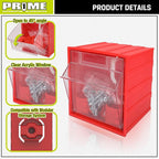 PR1ME 1 Pack Wall Mounted Storage Bins, Garage Hanging Storage Organizer Bins for Screws, Nuts, Bolts, Nails, and Small Hardware Parts
