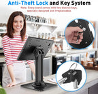 AboveTEK Anti Theft Desktop Kiosk Tablet Security Stand, Compatible with 10.2 and 10.5" Tablets Black