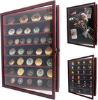 GMFrames 16x20 Wooden Shadow Box Frame with Removable Shelves Deep Display Case for Military Medals Keepsakes Cherry
