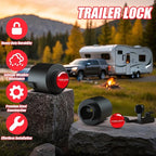 2-5/16" Heavy Duty Trailer Hitch Lock - Ball Coupler&Safety Chains Anti-Theft,Travel RV/Pop-Up Camper/Boat/Truck/Motorcycle/ATV/UTV/Flatbed/Cargo/Dump/Utility Trailer Tongue Lock Secure Design