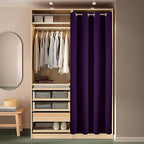ChrisDowa Blackout Door Curtains for Doorway Privacy, Grommet Closet Curtains for Bedroom Closet Door, Thermal Insulated Doorway Cover Room Divider Drapes (1 Panel, Royal Purple, 34 x 80 Inch)