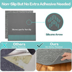 jxgzyy Soft Carpet Tiles 20×20 Inch, 0.38'' Padded Carpet Squares, Non-Adhesive Carpet Flooring with Textured Silicone Back, Easy DIY Cushioning Tiles for Under Furniture, 4 Pcs/10.8 Sqft