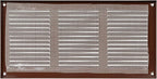 Repa Market 12x6 Inch Air Vent Cover/Brown Galvanized Steel Louvered Grill Cover with Mesh Screen/Wall or Ceiling Vent/Durable Flush Mount HVAC Register for Indoor and Outdoor Ventilation