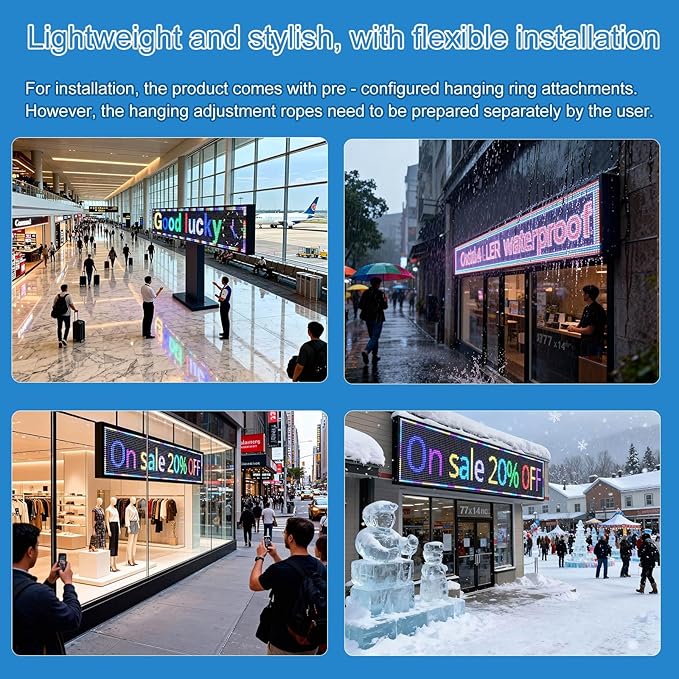 P10(77" * 14") Digital Led Car Signs For Window Matrix Panel Screen Panel Ticker Message Board Message Board Display Menu Board Electronic Board For Business