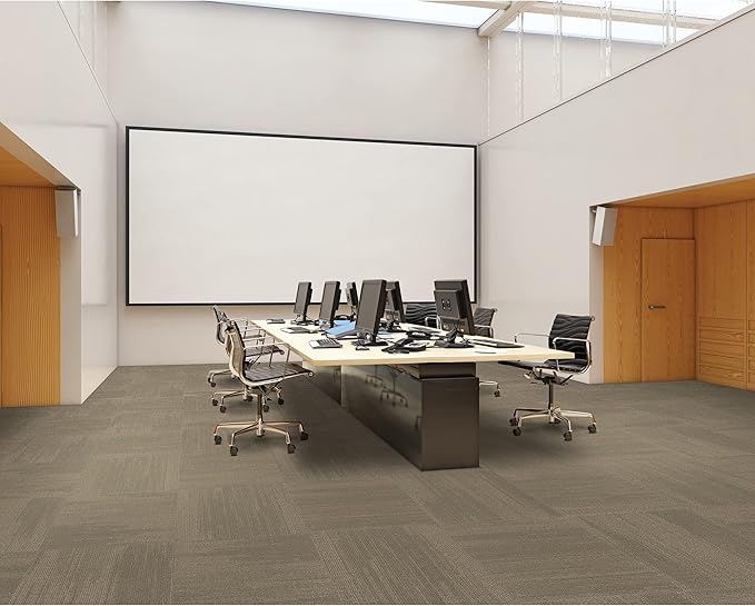 Mohawk Elite 24" x 24" Berber (Loop pile), 0.1" Pile Height, Carpet Tile, Nylon Fiber, Falcon Color, (1 Tile)