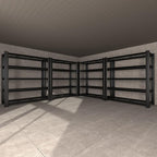 5-Tier Garage Shelving Heavy Duty, 3000 LBS Capacity Metal Storage Rack 76" H x 60" W x 24" D, Adjustable Shelves Unit for Garage, Warehouse, Basement, Pantry, Workshop.4 Pack