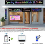 Outdoor P10 LED Scrolling Programmable Sign 77"x14", Bright High Visibility Digital Led Signage Displays, Message Signs for Business, Restaurant, Window Shop