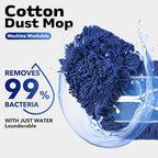 Matthew Cleaning 24'' Industrial Strength Cotton Dust Mop Refill Washable Replacement Heads for Residential & Commercial Use Fit Standard Dust Mop Frames, Hardwood, Laminate, Concrete Floors 3 Pack