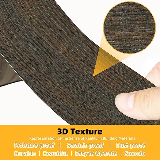 GSCIT Club Brown Walnut Wallpaper, 2.4 inch X 50ft Self Adhesive Wood Grain Repair Tape Walnut Repair Patch for Tables, Chairs, Baseboards, Doors, Windows, Floors, Handicraft DIY.