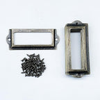 [24 Pack] Antique Bronze Office Library File Drawer Cabinet Card Tag Label Holder Metal Frame 83mm x 30mm