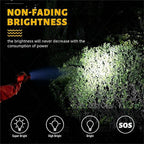 Rechargeable Spotlight Floodlight Combo 1000,000 High Lumen LED, IP67 Waterproof Spot Light COB Flood Light, Impact Resistant Handheld Spotlight with Foldable Stand and Detachable Red Lens