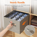 Lifewit Jeans Organizer for Closet, Large Size Pants Storage Bins 12 Cell, Foldable Clothes Drawer Organizer for Sweater, Towel, T-shirts, Dress, Stackable Wardrobe Shelf Dividers Box, 3 Packs