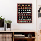 GMFrames 18x24 Wooden Shadow Box Frame with Removable Shelves Deep Display Case for Military Medals Keepsakes Cherry