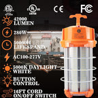 NS 280W LED Work Light 42,000 Lumens 5000K Construction High Lumens Super Bright Durable Temporary Job Site Lighting