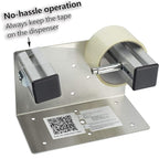 2''/3'' Desktop Table Top/Wall Mounted Tape and Label Dispenser, Large Desktop Tape Dispenser, Stainless Steel Frame with Sucktion Cup Sucker TTD-01
