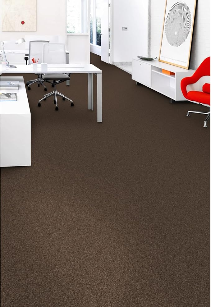 Mohawk Basics 24" x 24" Berber (Loop pile), 0.07" Pile Height, Carpet Tile, PET Fiber, Earth Tone Color, (24 Tiles), (96 sqft/carton)
