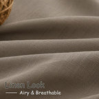 Dark Taupe Linen Curtains 90 Inch Length 2 Panels Set for Living Room Rod Pocket Back Tab Window Drapes Light Filtering Modern Farmhouse Curtain 90 Inches Long for Dining Room Bedroom Nursery 52x90
