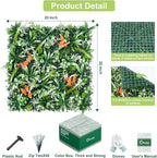 20"X20" Artificial Boxwood Panels, 8PCS Grass Wall Hedge Panels UV-Protected Greenery Privacy Hedge Screen, Grass Backdrop Wall for Indoor Outdoor Patio Balcony, Party Garden Fence Decor
