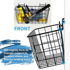 G.CORE 2 Pack Pegboard Baskets, Metal Shelves Hooks to 1/8" 1/4" Peg Boards, Peg Board Baskets Bins Set - Organize Tools Workbench Accessories Garage Storage Wall Mount Organizer Attachments