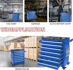 7-Drawer Tool Chest with Wheels & Drawers, Toolbox Organizer Storage for Garage, Suitable for Moving/Gift/Daily Use(Blue)