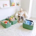 NaturalCozy Storage Baskets 16.8”x13”x7.6” Cotton Rope Woven Baskets for Organizing 3-Pack | Toy Storage Bins | Basket for Shelves, Laundry, Blanket, Clothes, Closet, Kitchen, Bathroom, Gifts