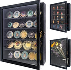 GMFrames 11x14 Wooden Shadow Box Frame with Removable Shelves Deep Display Case for Military Medals Keepsakes Black