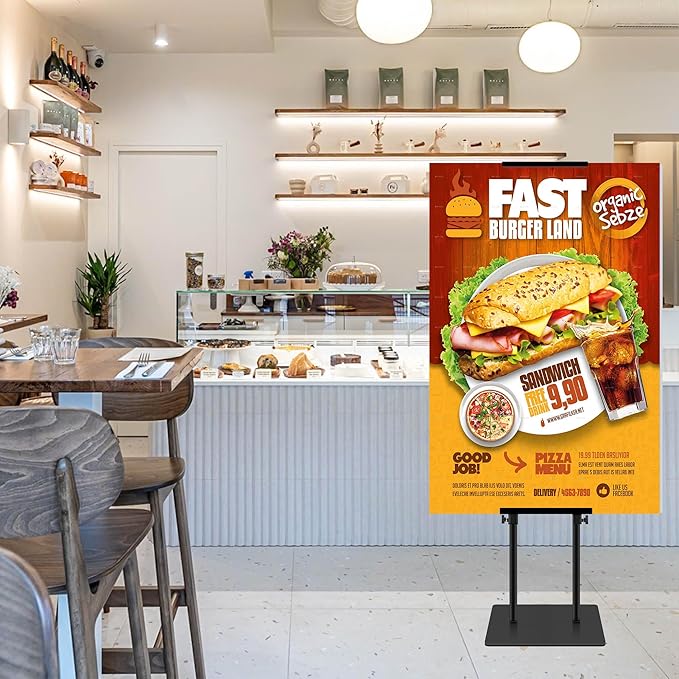 Poster Stand Heavy Duty - Adjustable Poster Board Stand Double-Sided Poster Stands for Display Foam Board Sign Stand Holder, Pedestal Sign Holder Floor Stand Height Up to 80 Inch, 2 Pack