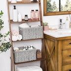 GRANNY SAYS Wicker Baskets with Handles - Gray Storage Baskets (2-Pack) for Organizing Cabinet, Coffee Table