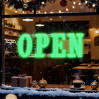 30" x 10" Large LED Open Signs with Remote Control 14 Modes Dimmable Open Sign for Business Window Stores Retail and Restaurant Green