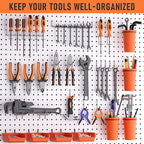 INCLY 280PCS Upgraded Pegboard Accessories Organizer Kit, Peg Board Hooks Assortment with Bins & Cups for Organizing Tools, Fit 1/8 or 1/4 inch Pegboard for Garage Workshop Wall Hanging Tools