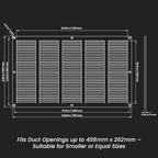 Repa Market Air Vent Cover 20x12 Inch (Outer Dimensions) White Galvanized Steel Louvered Grill Cover with Mesh Screen/Wall or Ceiling Vent/HVAC Register for Indoor and Outdoor Ventilation