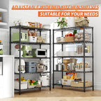 Storage Shelves Heavy Duty, 3 PCS 36" L x 14" W x 72" H Garage Wire Shelving Unit Loads 1750LBS, 5-Tier Adjustable Metal Industrial Utility Shelf Rack for Kitchen, Laundry Room, Warehouse, Basement