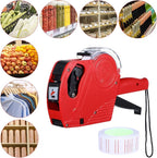 2 Pack Pricing Gun - 8 Digits Price Tag Gun with 8000 Labels & 4 Ink Rollers Kit Red Pricing Label Maker for Retailer,Supermarket