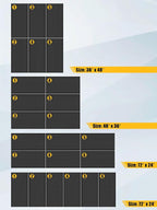 PBHEPJ 6 Pcs Metal Pegboard Panels, Heavy Duty Peg Boards for Garage and Garden Tool Storage, Includes Drywall Anchors and Screws Kits, Black