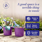 HOMZ 2-Pack Utility Tub, Large Plastic Storage Bucket with Rope Handles, 17 Gallon, Purple - Portable Indoor and Outdoor Buckets for Kitchen, Laundry, Garden, Bathroom, and Garage Organization