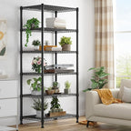 REIBII 72’’H Wire Shelving, 6 Tier Metal Shelving Units and Storage Shelves, Adjustable Garage Shelving for Storage Heavy Duty Shelving for Pantry Shelf Kitchen Garage, 24’’W X18’’D X72’’H