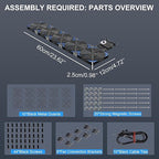 120mmx5 600mm Adjustable Computer PC Vent Fans 3V-12V Speed Controller for Flexible Arrange Rack Space Window Wall Cabinet Server Mining Rig Chicken Coop Exhaust Cooling
