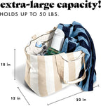Fit & Fresh Large Beach Bag for Women - Extra Large Travel Tote With Pockets