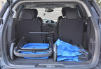 GreenCart Lightweight Cart with Reusable and Foldable 3 Shopping Bags Easy for Shopping and Carrying Groceries in Store (Black Frame + 3 Blue Baskets)