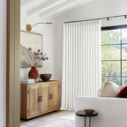 Ivory White Extra Wide Pinch Pleat Linen Curtains 84 Inches Long for Living Room Sliding Glass Door 100 Inch Wide Curtain Memory Trained Pleated Drape with Hooks Rings 100x84 Large Window Curtain