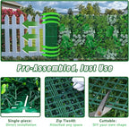 Artificial Boxwood Panels, 40"x120"(33.33 SQFT) Grass Wall Panels with Monstera Leaves,Privacy Hedge Fence Screen with UV Protection,Fake Greenery Backdrop for Indoor Wedding