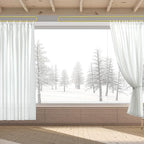 Privacy Curtains for Room Divider, Metal Support Wall Mounted Privacy Curtain, U-Shape Portable Room Divider Curtains for Fitting Room Beauty Salon Bedroom and Hospital,1 Panel, 8.53ft (White)