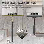 Shower Squeegee with Long Handle, 15-51" Telescopic Squeegee for Window Cleaning, Window Squeegee for Glass Doors, Extendable Window Cleaner Tool for Tile Walls, Sliding Door, Floor, Car Windshield-GD