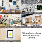 Magnetic Sign Holder, 11 x 17 Wall Mount Self Adhesive Document Display Frames, Double Sided Display for Glass Window (Black, 10pack)