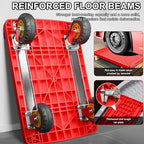 Platform Truck, Foldable Push Cart Dolly with Four 360 Swivel 5'' Wheels, 1200LBS Capacity Heavy Duty Moving Platform Trucks Hand Cart for Groceries, Garage, Warehouse (Red)