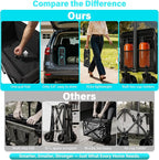 Wagons Carts Foldable, Collapsible Wagon with Wheels — Durable Foldable Wagon for Groceries,Picnic & Pets, Small Hauls, Apartment Moving & Storage, Portable Utility Pull Wagon Cart, 360lbs, Jet Black