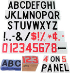 4" Flex Changeable Sign Letters on 5" Clear Panels – Black Letters & Red Numbers – Fits A-Frame, Sidewalk & Portable Signs – Made in USA