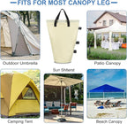PATIKIL Canopy Weight Sand Bags, 4 Pack 112 Lbs Total Extra Large Weights Bags Waterproof Tent Leg Weights Sandbags for Outdoor Canopy Tent Sun Shelter Patio Ladder Beige (18x9")